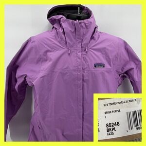 Patagonia Women's Torrentshell 3L Rain Jacket Brisk Purple NWT Size L 85246 FA25